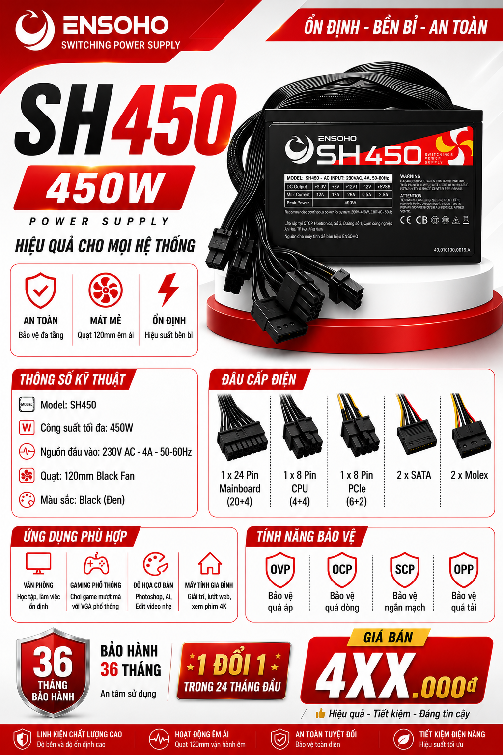 Nguồn ensoho sh350